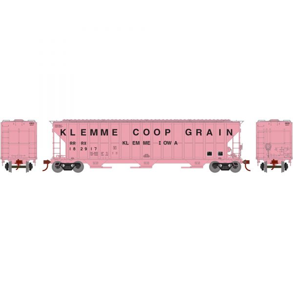 Athearn HO 81562  FMC 4700 Covered Hoppers, Klemme Coop Grain #182917