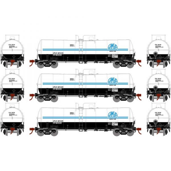 Athearn 16361   16,000-Gallon Clay Slurry Tank, UTLX (3 Pack)