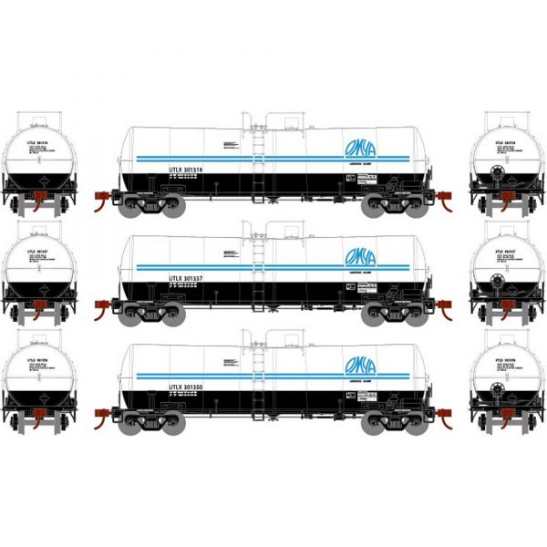 Athearn 16362   16,000-Gallon Clay Slurry Tank, UTLX (3 Pack)