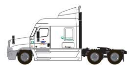 Trainworx 42590-01   Freightliner Cascadia Mid-Roof Tractor, YRC Freight