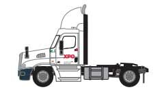 Trainworx 42591-01  Freightliner Cascadia Raised-Roof 2-Axle Semi Tractor, XPO Logistics