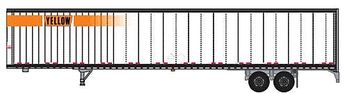 Trainworx 45385-07    Hyundai 53' Dry Van Semi Trailer, Yellow