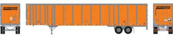 Athearn 72792  53' Wabash Plate Trailer, Schneider National