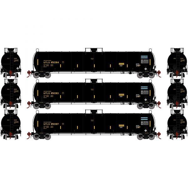 Athearn Genesis 25652   33,900-Gallon LPG Tank/Early, UTLX (3 Pack)