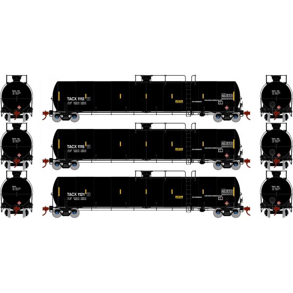 Athearn Genesis 25661   33,900-Gallon LPG Tank/Late, TACX (3 Pack)