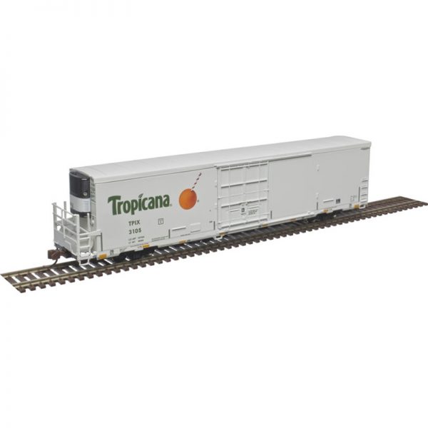 Atlas 50004498  64ft Trinity Reefer, Tropicana (Safety Stripes #1)