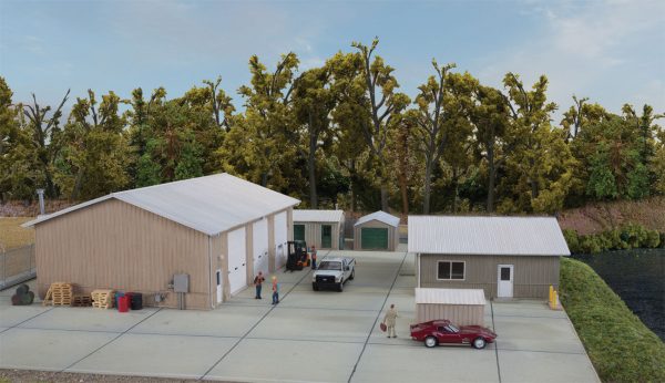 Walthers Cornerstone  4122 Vehicle Maintenance Facility - Set of five buildings