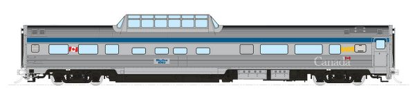 Rapido Trains 116046  Budd Mid-Train Dome Car, Via Rail Canada