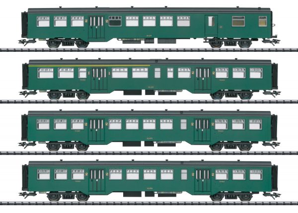 Trix 23221  M2 4 pcs passenger car set, SNCB