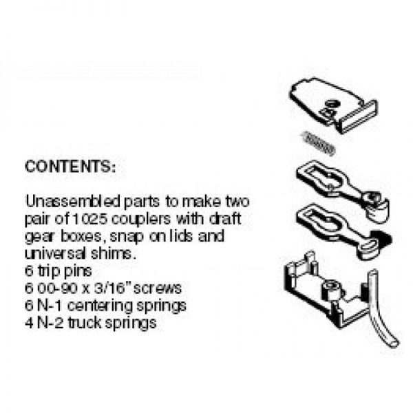 Micro Trains 00102011 (1025)   N RDA universal body mount coupler (2pr)