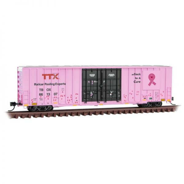 Micro Trains 12300060   60' Rib-Side Double-Plug-Door High-Cube Boxcar, TTX #661307