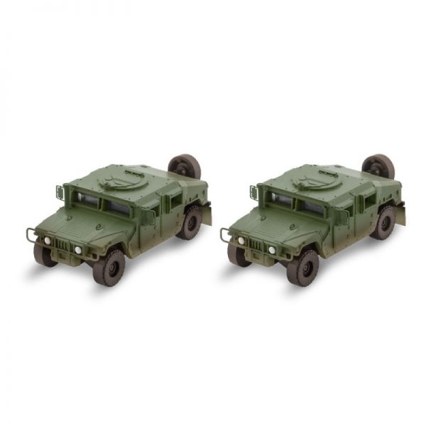 Micro Trains Line 49944002  Olive Drab Weathered Humvee Vehicle 2-Pack