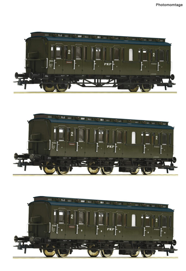 Roco 74020   3 piece set: Passenger coaches, PKP