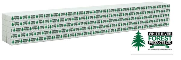 Walthers SceneMaster 3168  Wrapped Lumber Load for WalthersMainline 72' Centerbeam Flatcar - White River Forest Products (green, black)