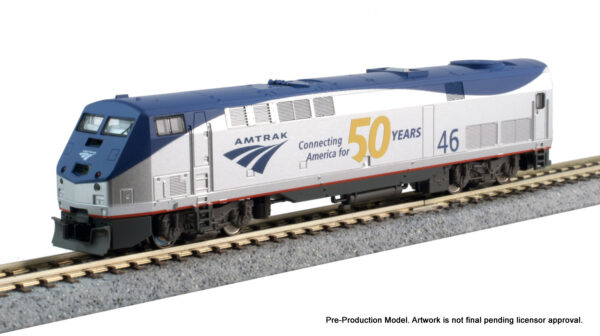 Kato 176-6034  GE P42 "Genesis" Amtrak Phase V Late w/ 50th Anniversary Logo #46