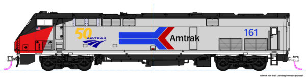 Kato 176-6036  GE P42 "Genesis" Amtrak Phase I w/ 50th Anniversary Logo #161