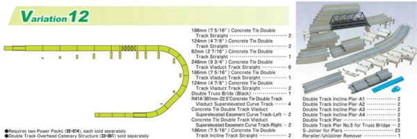 Kato 20871  N V12 Double Track Viaduct Set