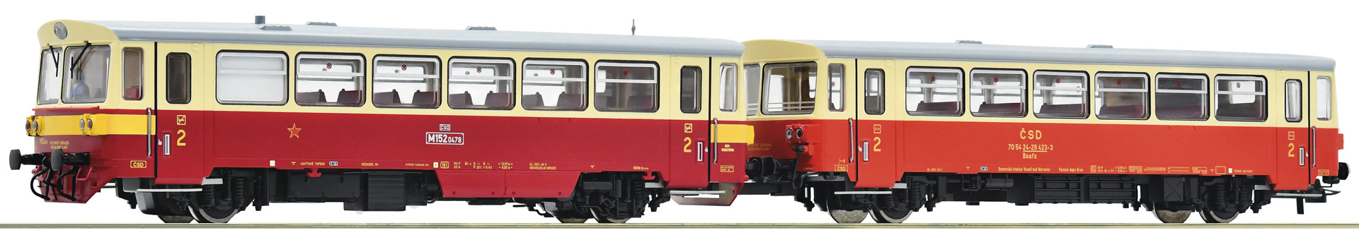 Roco 70375  Diesel railcar class M 152.0 with trailer, CSD (DCC/Sound)