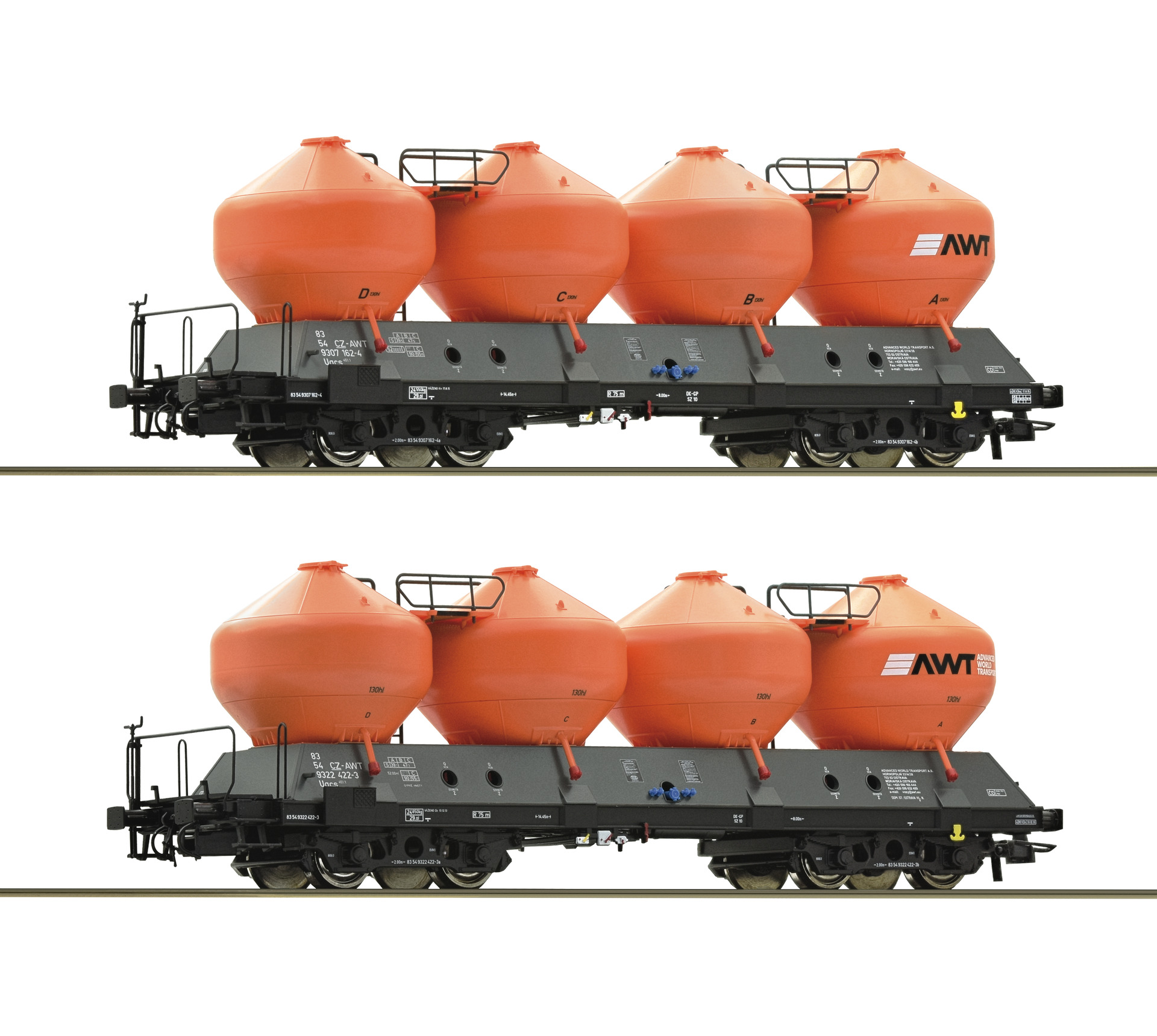 Roco 77002   2 piece set: Silo wagons, AWT