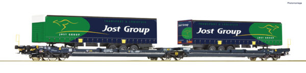 Roco 77402  Articulated double pocket wagon T3000e, CEMAT