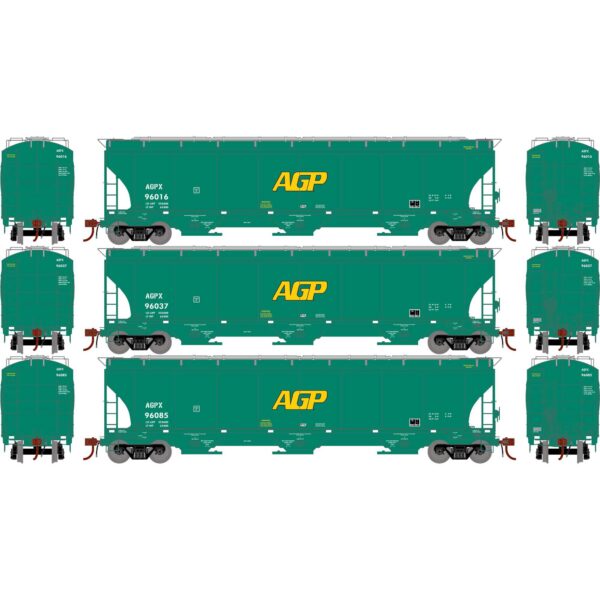 Athearn Genesis 97157   HO Trinity 3-Bay Hoppers, AGPX #96016/96037/96085 (3 Pack)