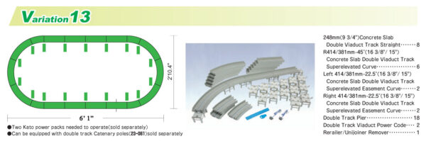 Kato 20872  N V13 Double Track Elevated Loop Set