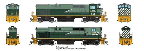 Rapido Trains 33028  MLW M420 + M420B, BCR - Green Lightning Stripe Scheme: #646 + #682