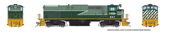 Rapido Trains 33031  MLW M420, BCR - Green Lightning Stripe Scheme: #643