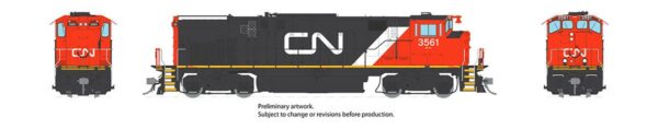 Rapido Trains 33021  MLW M420, CN - North America Scheme w/ Larger Noodle(MR-20c): #3561