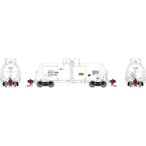 Athearn 15329  13,600-Galon Acid Tank, UTLX, White #11330