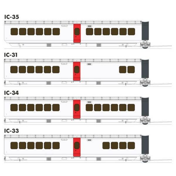 Rapido Trains 203105  UAC TurboTrain Completion Pack, CN Rail #203-226-251 + IC-34 #261