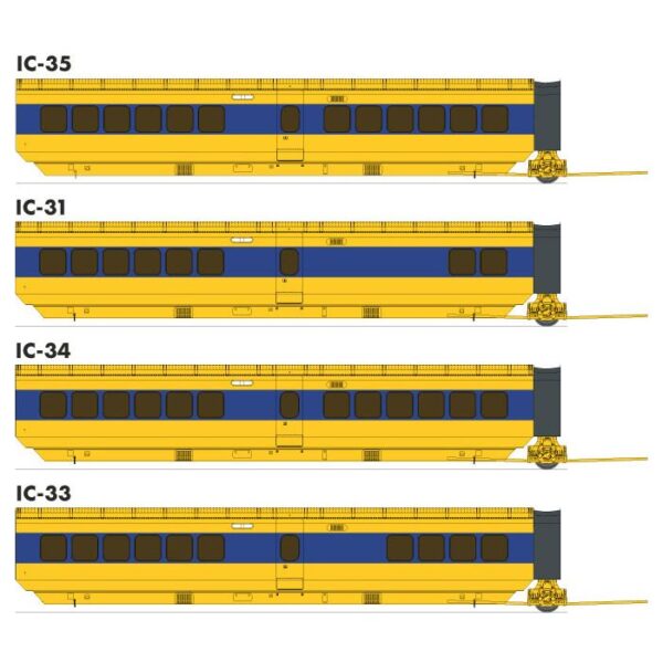 Rapido Trains 203106  UAC TurboTrain Completion Pack, VIA Set #1 #203-226-251 + IC-34 #261