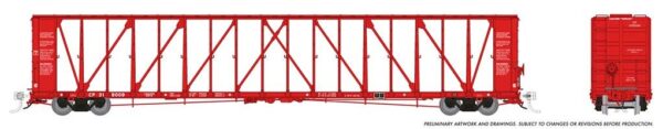 Rapido Trains 174004-5  HO NSC 73' Centerbeam Flatcar, CP Rail #318107