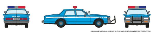 Rapido Trains 800009  Chevrolet Impala Sedan: Police (Blue)