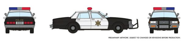 Rapido Trains 800010  Chevrolet Impala Sedan: Police (Black)