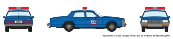 Rapido Trains 800013  Chevrolet Impala Sedan: CN Police