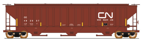 InterMountain Railway 453114-01  4750 Cu. Ft. 3-Bay Covered Hopper, CN / Chicago Central & Pacific #481032