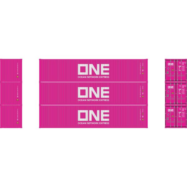 Athearn 16387  40' Low Cube Container, TLLU #1 (3 Pack)