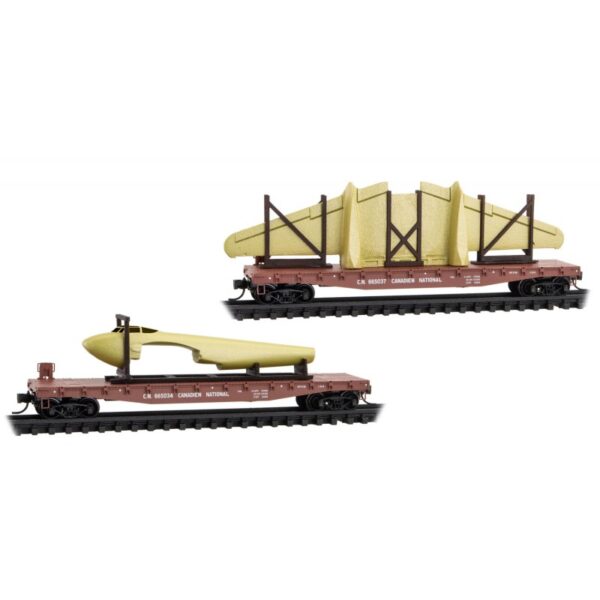 Micro Trains 99302202   Flat car w/mosquito 2-pk, Canadian National #