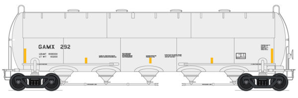 InterMountain Railway 48913-01  Procor Pressure Flow Hoppers, Arrendadora Nacional de Carros de Ferrocarrial #292