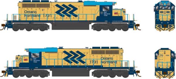 Bowser 25333  SD40-2, Ontario Northland #1731