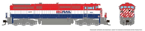 Rapido Trains 540046  N Dash 8-40CM, BCR - Red/White/Blue Scheme: #4607