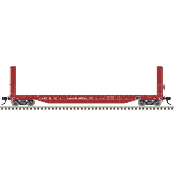 Atlas 20007094  51'6"Bulkhead Flatcar, Canadian National #603138