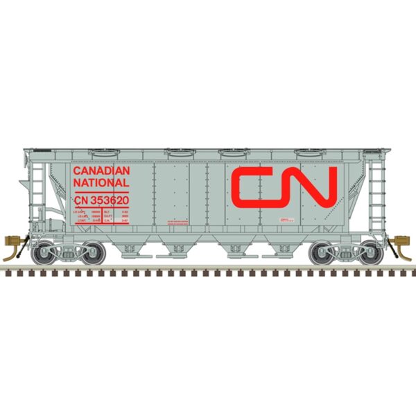 Atlas 20007164  Slab Side Covered Hopper, Canadian National - Noodle (8 Hatch) #