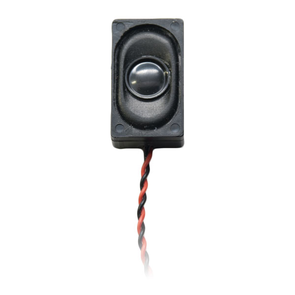 Digitrax SP26158B  Rectangular 26.5mm x 15.5mm x 9mm 8 Ohm Compact Box Speaker with enclosure & wires