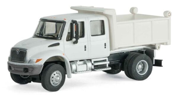 Walthers SceneMaster 11636  International 4300 Crew-Cab Dump Truck, White with Utility Company