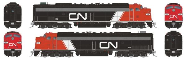 Rapido Trains 28316 EMD E8A + E8A w/HEP, CN - Noodle #102/103