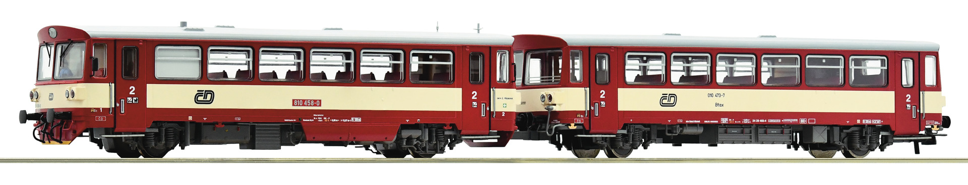Roco 70376  Diesel railcar 810 458-0 with trailer, CD