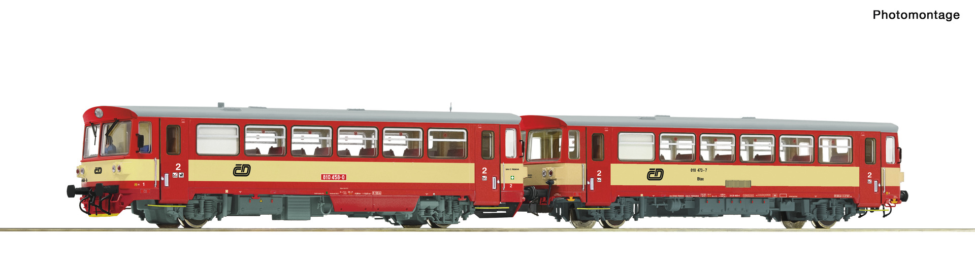 Roco 70377  Diesel railcar 810 458-0 with trailer, CD (DCC/Sound)