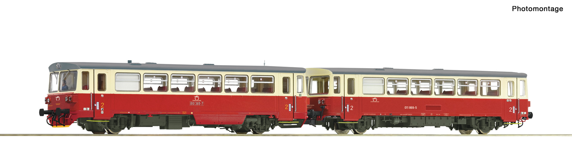 Roco 70380  Diesel railcar 810 365-7 with trailer, ZSSK